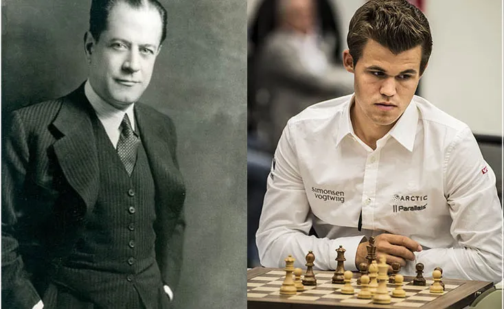 Capablanca a Carlsen — symbolické porovnanie