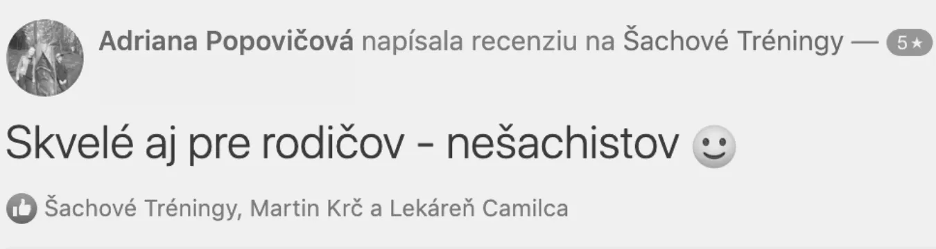 Recenzia z Facebooku